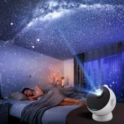 Galaxy Starry Planetarium Projektoru – Bluetooth Dinamikli Ulduzlu Gecə Lampası